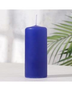 Свеча цилиндр 5х11 5 см 25 ч 175 г голубая Омский свечной