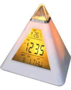 Часы будильник IR 636 термометр календарь форма пирамида Irit
