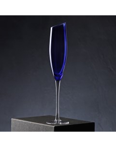 Бокал для шампанского Иллюзия 160 мл 5 5x27 5 см верх синий Magistro