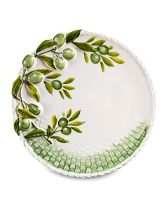 Тарелка для вторых блюд Оливки 30 см белая Edelweiss