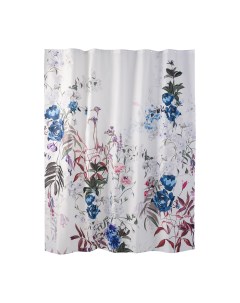 Занавеска штора Fleur для ванной тканевая 180х200 см цвет белый Moroshka