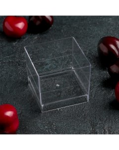 Чаша Куб 60 мл 4 7x4 7 см цвет прозрачный 15 шт Nobrand