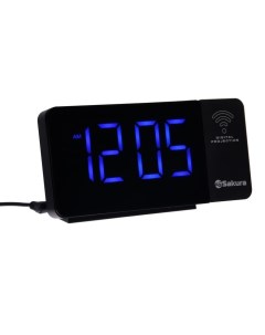 Часы будильник Sakura SA 8522 проекторные будильник радио 1хCR2032 черные Nobrand