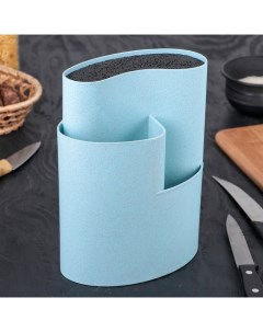 Подставка для ножей и столовых приборов Нежность 18x11 см цвет голубой Nobrand