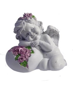 Фигурка декоративная Ангел Сердце роз Ремеко