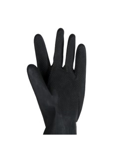 Перчатки хозяйственные размер L черные 1 пара Доляна