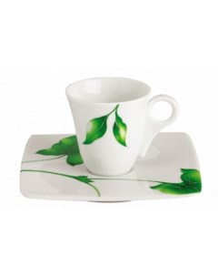 Чашка Vegetal с блюдцем для кофе moka cup 140227 Guy degrenne