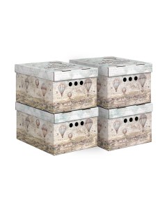 Коробка для хранения Travelling Air складная 25 x 33 x 18 5 см набор 4 шт Valiant