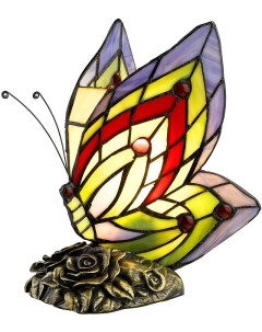 Интерьерная настольная лампа с бабочками разноцветная 805 804 01 Velante