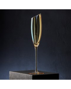 Бокал для шампанского Иллюзия 180 мл 5 5x27 5 см цвет бронзовый Magistro
