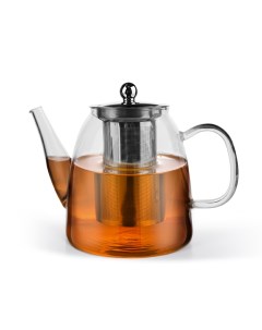 Заварочный чайник 1200 мл со стальным фильтром жаропрочное стекло 9551_ Fissman