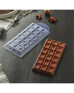 Форма для шоколада Шоколад традиционный 7x15x1 см цвет прозрачный Выдумщики