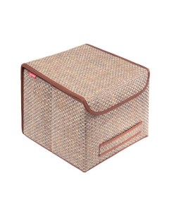 Коробка для xранения Ротанг с крышкой 30x30x24см цвет бежевый Casy home