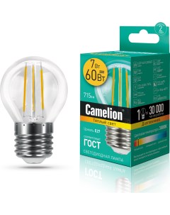Лампа LED7 G45 FL 830 E27 Camelion