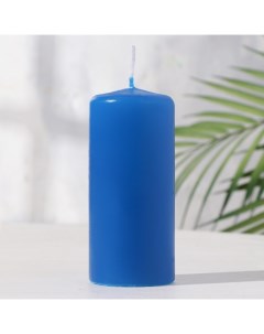 Свеча цилиндр 5х11 5 см 25 ч 175 г синяя Омский свечной