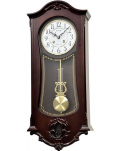 Кварцевые музыкальные настенные часы с боем CMJ562NR06 с деревянным корпусом Rhythm
