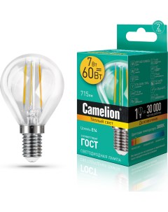 Лампа LED7 G45 FL 830 E14 Camelion