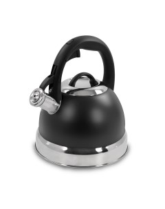 Чайник металлический со свистком MT 3093 для плиты черный Марта