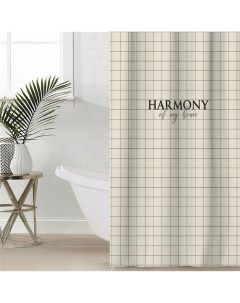 Штора для ванной Этель Harmony 145 х 180 см полиэстер Nobrand