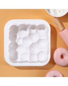 Форма для выпечки и муссовых десертов Воздушные пузыри 20x5 5 см цвет белый Konfinetta