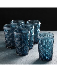 Набор стаканов Варьете 465 мл 8 5x14 см 6 шт синий Доляна