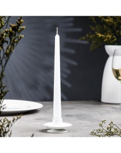 Подсвечник металл на 1 свечу Лотос 2Н 2 5х7 5 см белый Омский свечной