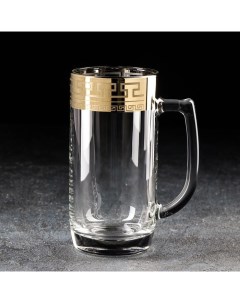Кружка для пива Нэро 330 мл цвет напыления золотой Gidglass