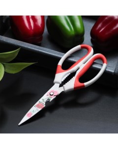 Ножницы кухонные с антиналипающим покрытием Цветение 22 см цвет МИКС Доляна