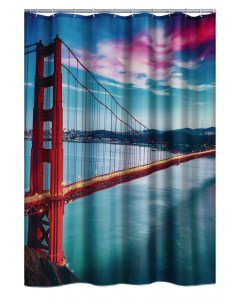 Штора для ванных комнат Golden Gate Bridge цветной 180 200 Ridder