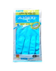 Перчатки хозяйственные с хлопковым напылением Hygienic Glove PVC размер M L Myungjin