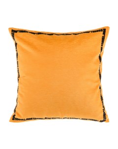 Декоративная подушка Don t cross 40х40 см на молнии цвет оранжевый черный Moroshka