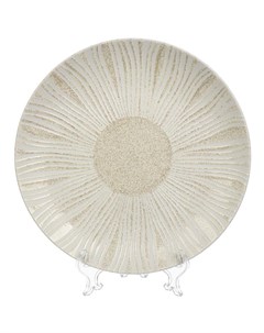 Тарелка обеденная керамика 25 см круглая Дюна A0019SH0479 бежевая Daniks