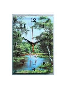 Часы настенные серия Природа Цапли 25х35 см Сюжет