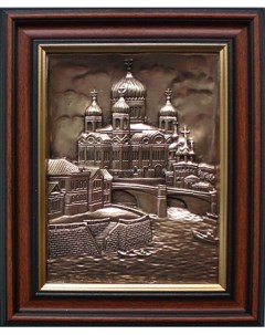 Картина из металла Храм Христа Спасителя Подарки от михалыча