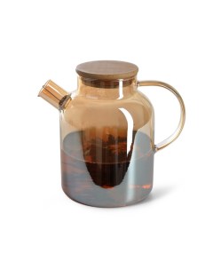 Заварочный чайник 1800 мл с крышкой и фильтром жаропрочное стекло 9543_ Fissman