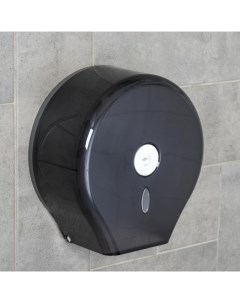Держатель для туалетной бумаги 28x27 5x12 см втулка 6 5 см пластик цвет чёрный Sima-land