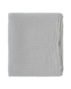 Одеяло из жатого хлопка серого цвета essential 90x120 см серый Tkano