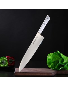 Нож кухонный HARAKIRI шеф лезвие 24 см белая рукоять Samura