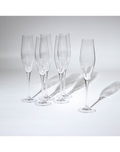 Набор бокалов для шампанского Loxia стеклянный 210 мл 6 шт Crystalite bohemia