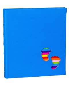 Магнитный детский фотоальбом Ножки голубая обложка 60 страниц 28х31 см Image art