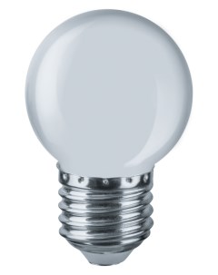 Лампа светодиодная 61 243 шар 1 Вт E27 белый свет упаковка 10 шт Navigator