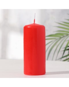 Свеча цилиндр 5х11 5 см 25 ч 175 г красная Омский свечной