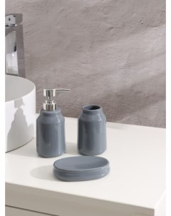 Набор аксессуаров для ванной комнаты Глянец 3 предмета мыльница дозатор д Доляна