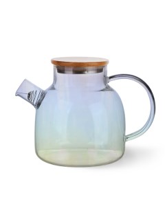 Заварочный чайник 1200 мл с крышкой и фильтром жаропрочное стекло 9541_ Fissman