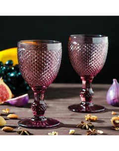 Набор бокалов Вилеро 280 мл 8x16 см 2 шт цвет розовый Magistro