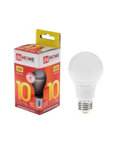 Лампа светодиодная LED A60 VC Е27 10 Вт 230 В 3000 К 900 Лм In home