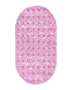 Коврик для ванной ПВХ 6534 12 противоскользящий пузырики розовый Аквалиния