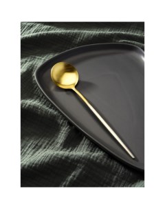 Ложка столовая Фолк h 21 5 см цвет золотой серебряная ручка Magistro