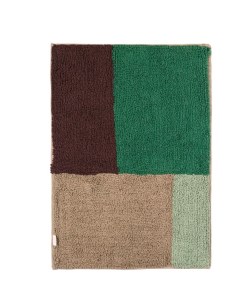 Мягкий коврик Naturel для ванной комнаты 60х90 см цвет коричневый и зеленый Moroshka