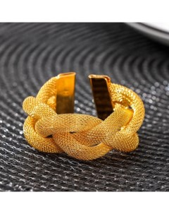 Кольцо для салфетки Сплетение d 4 5 см цвет золотой Nobrand